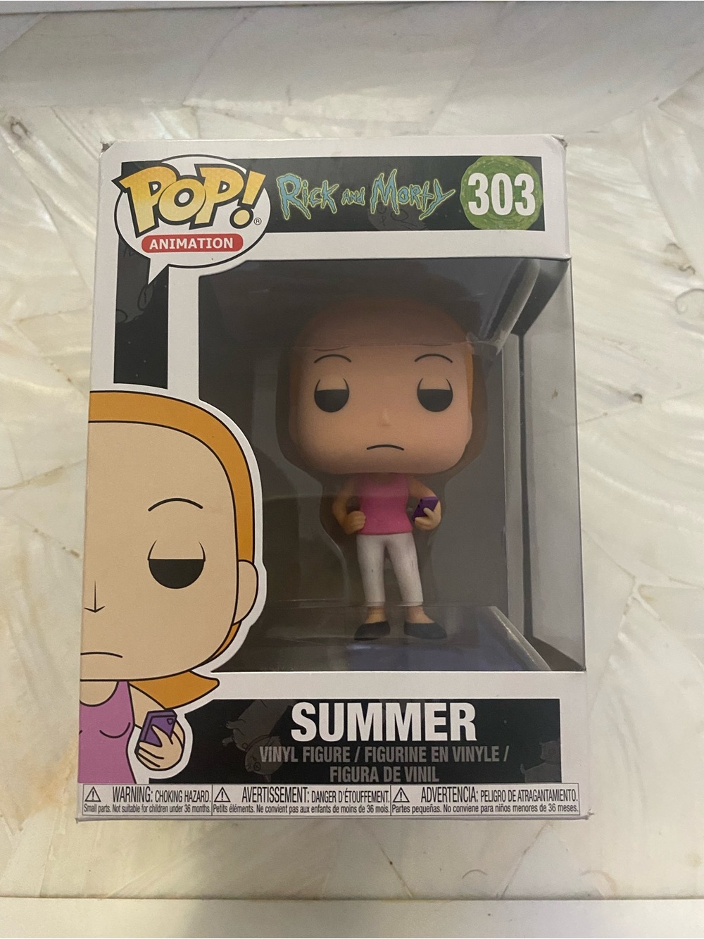 NEW Funko Pop! Animation Rick and Morty #303 Summer With Cellphone